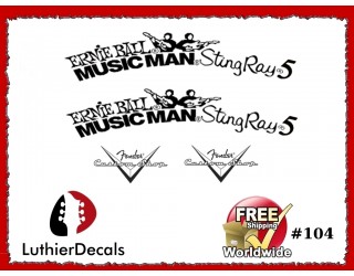 Musicman StingRay 5 Guitar Decal Copy #104